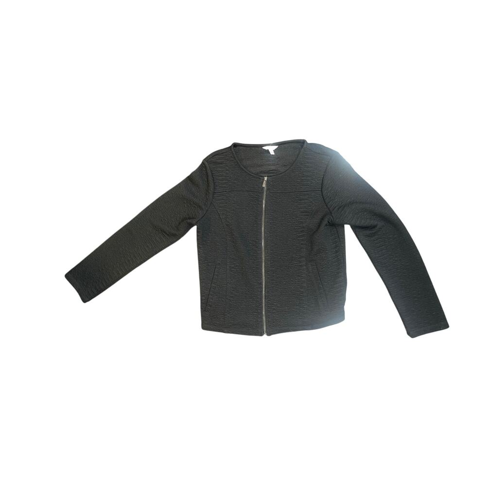 Calvin Klein Full Zip Lightweight Cardigan Sweater Jacket SZ M Preppy Office
